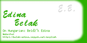 edina belak business card